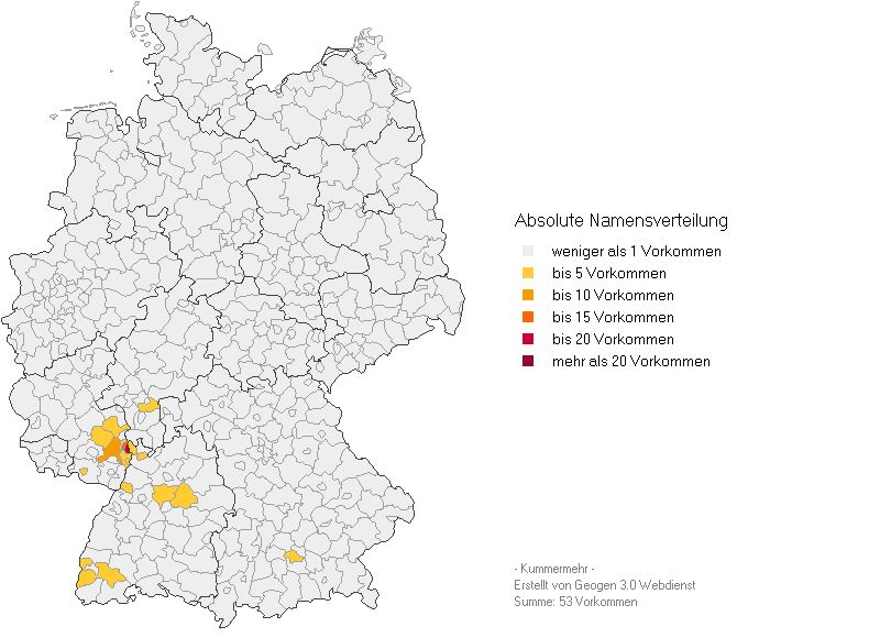 Karte Verteilung Kummermehr relativ